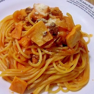 お家でお手軽イタリアン♪いわしのトマトスパゲティ♪